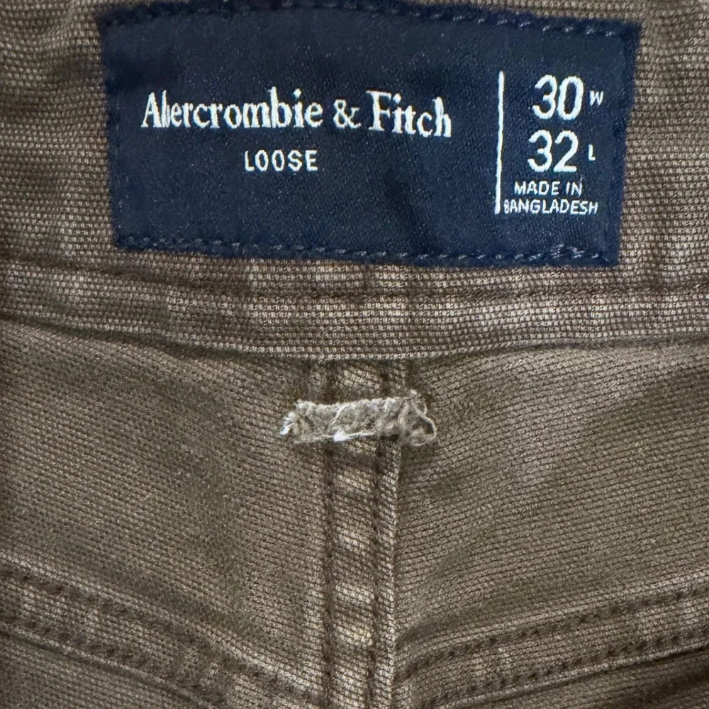 Abercrombie & Fitch Mens Loose Carpenter Pants Brown Utility Workwear‎ 30x32
